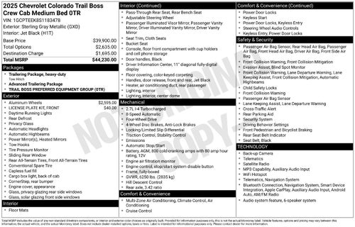 2025 Chevrolet Colorado Trail Boss