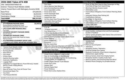 2026 GMC Yukon AT4