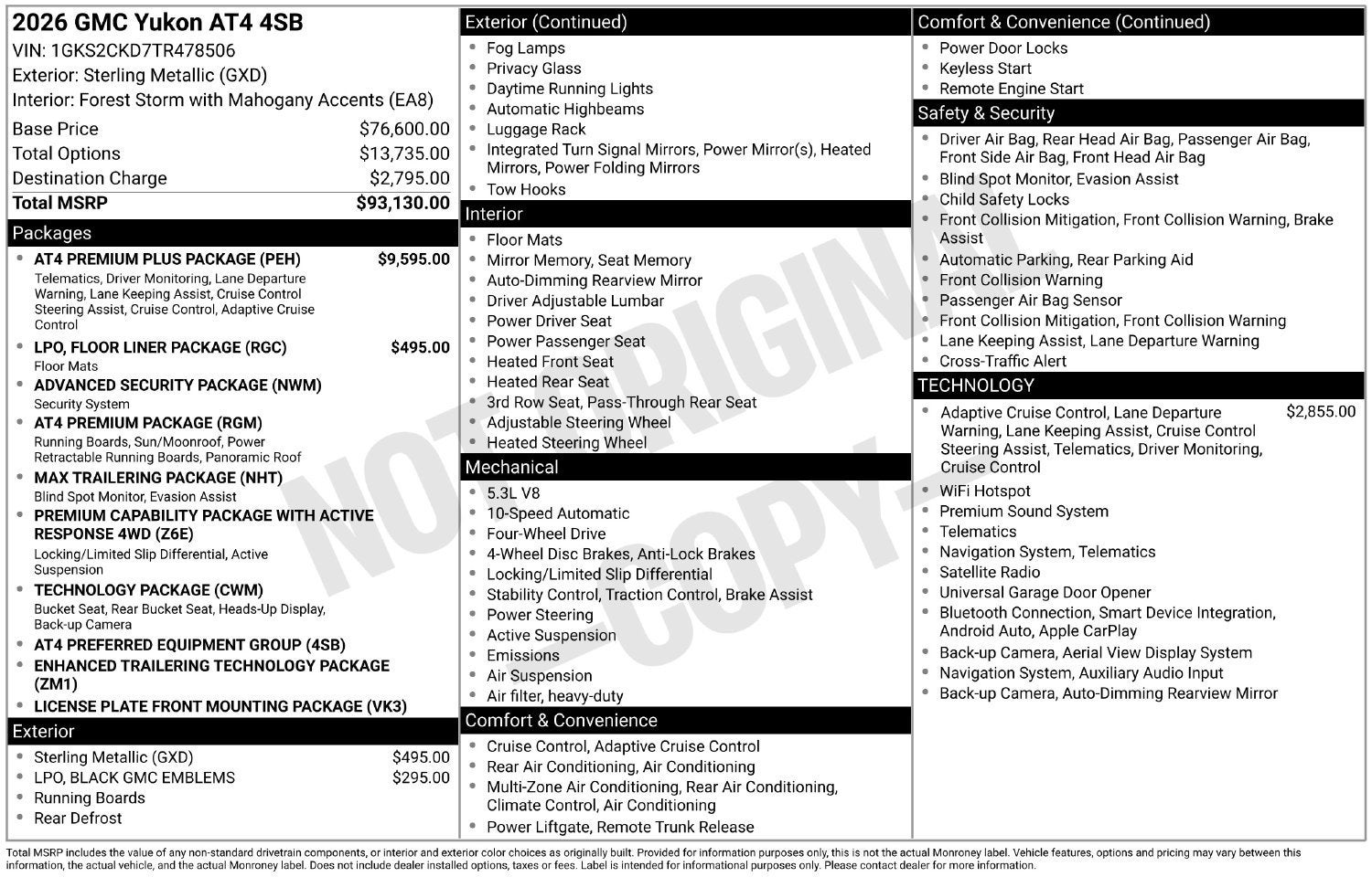 2026 GMC Yukon AT4