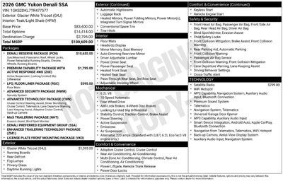 2026 GMC Yukon Denali