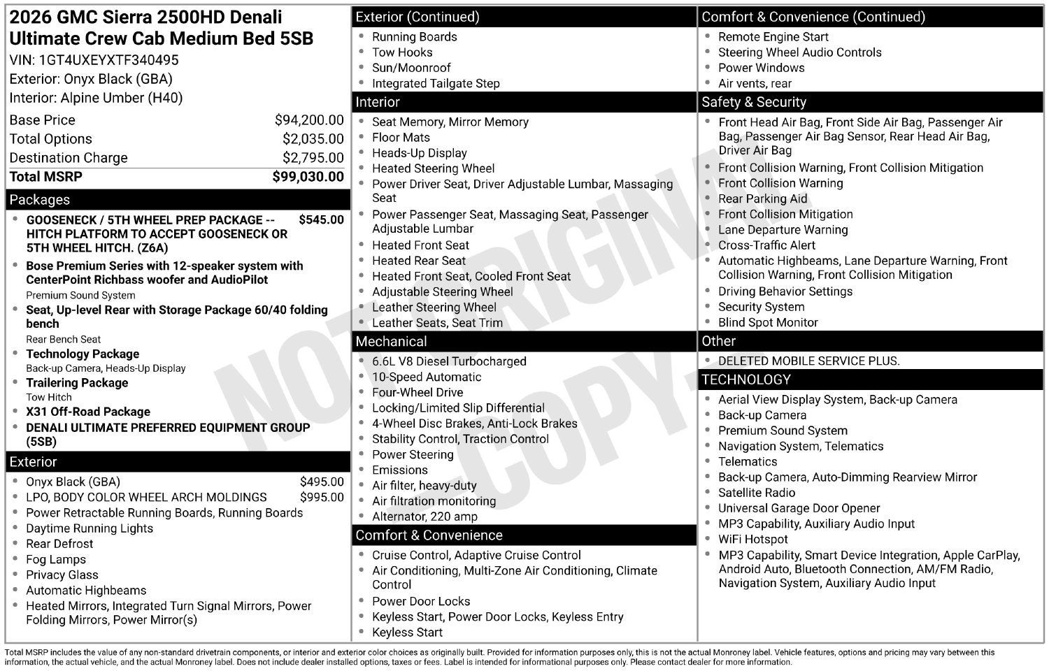 2026 GMC Sierra 2500 HD Denali Ultimate