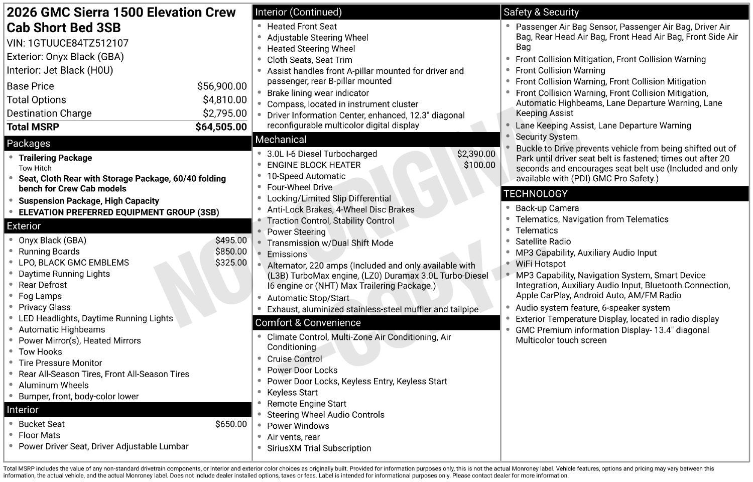 2026 GMC Sierra 1500 Elevation