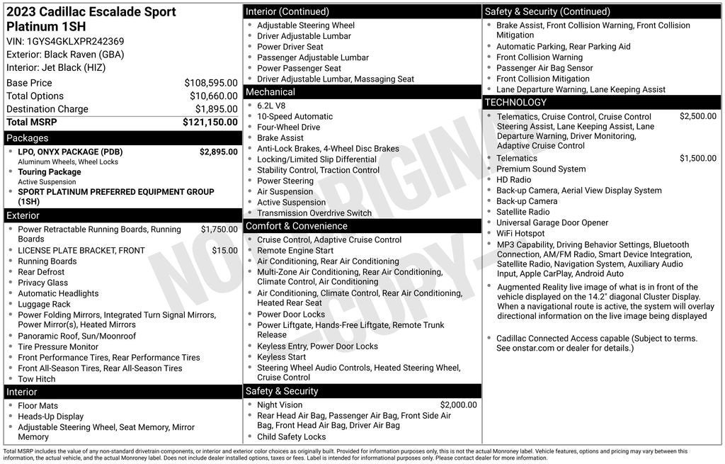 2023 Cadillac Escalade 4WD Sport Platinum