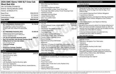 2026 GMC Sierra 1500 SLT