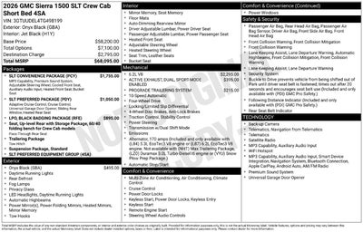 2026 GMC Sierra 1500 SLT