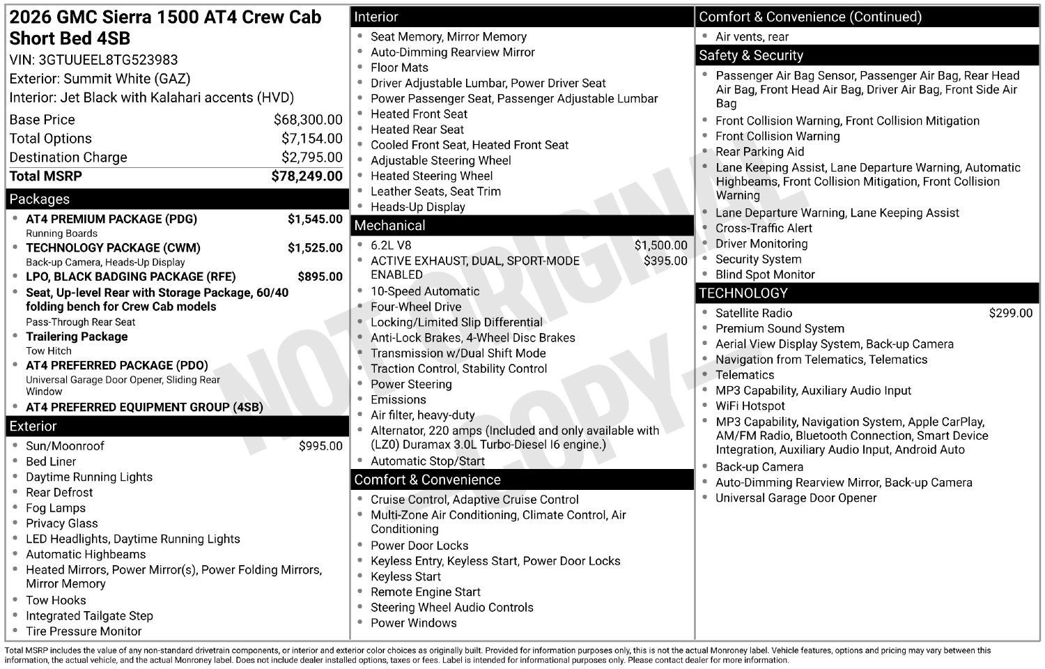 2026 GMC Sierra 1500 AT4