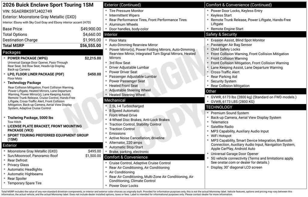 2026 Buick Enclave Sport Touring