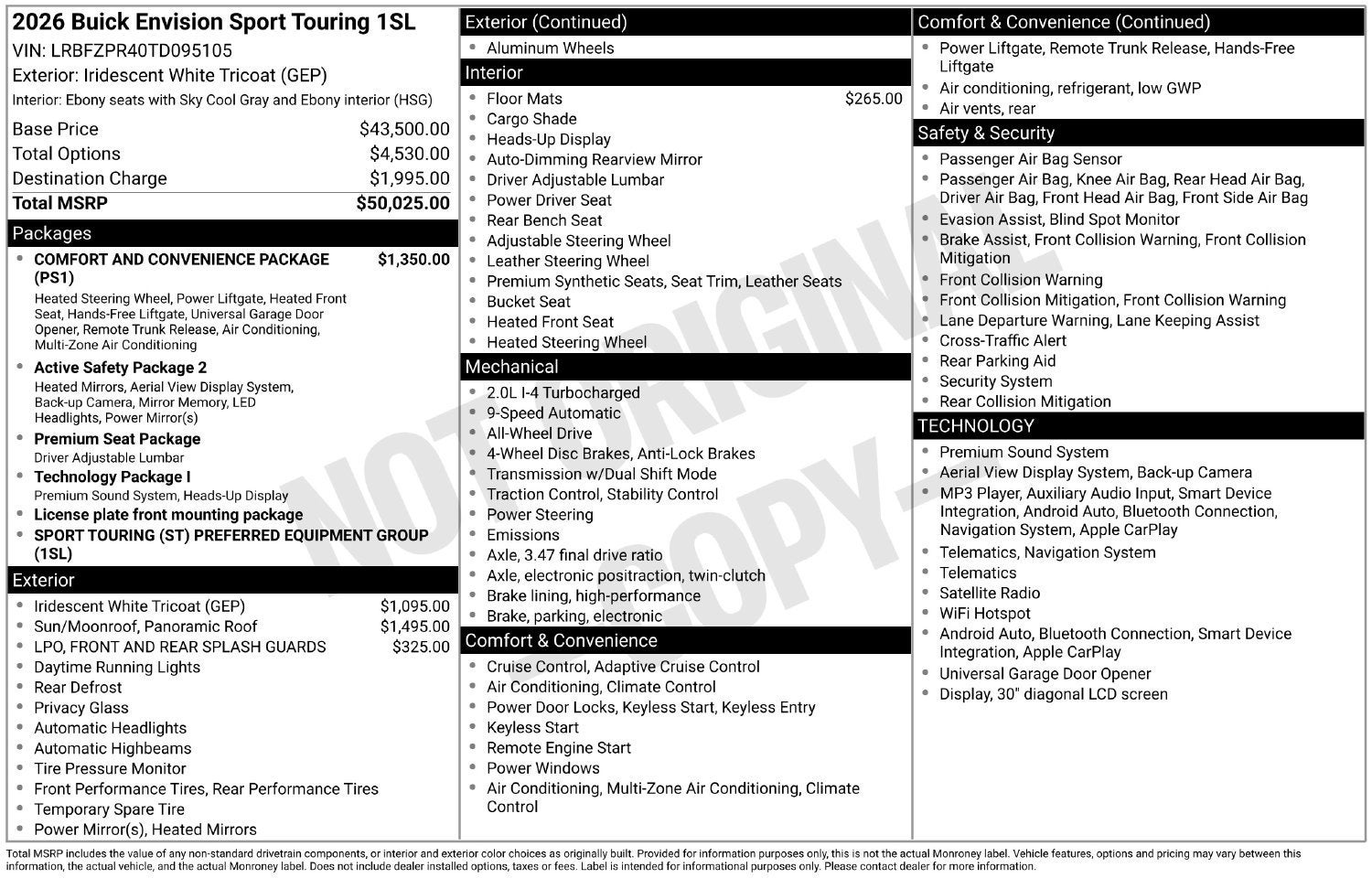 2026 Buick Envision Sport Touring