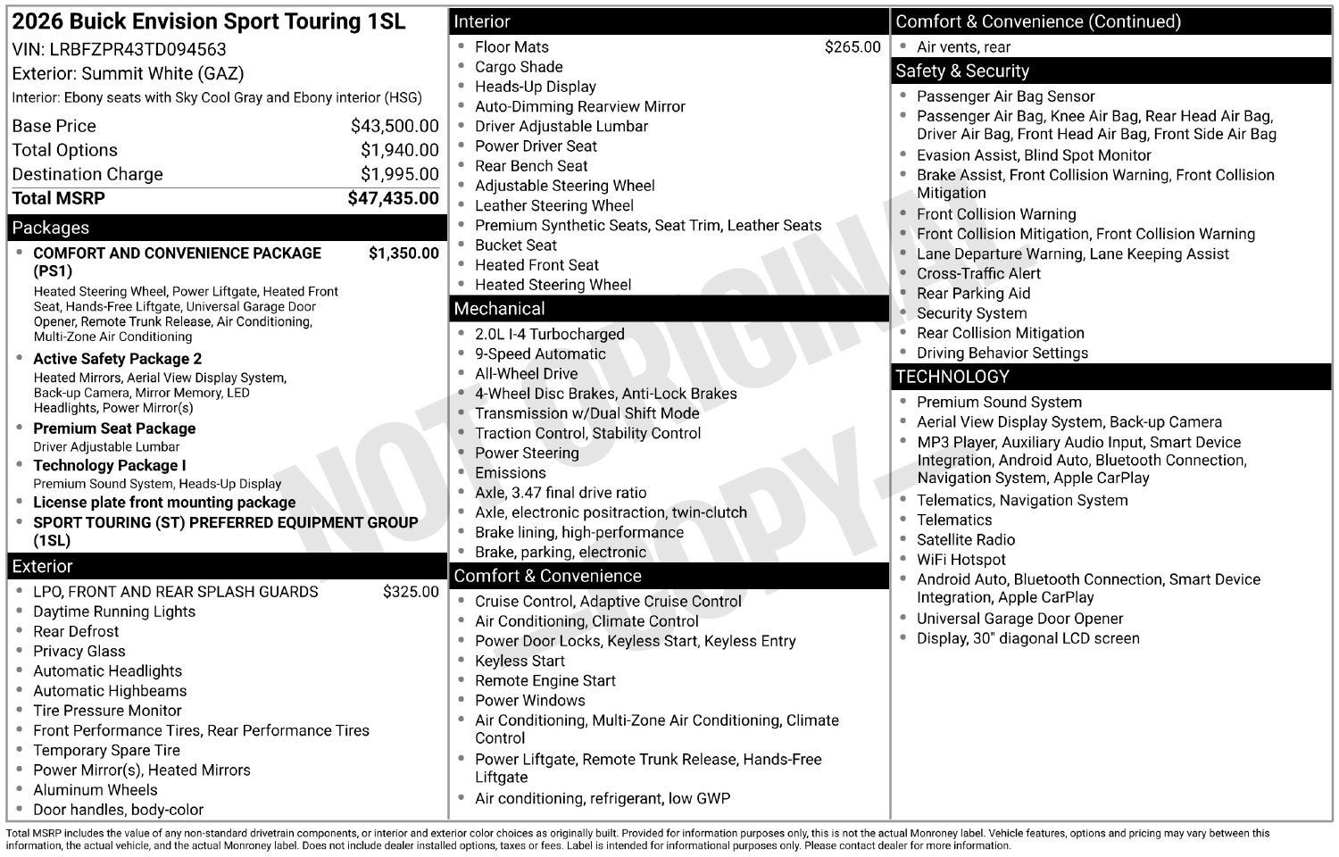 2026 Buick Envision Sport Touring